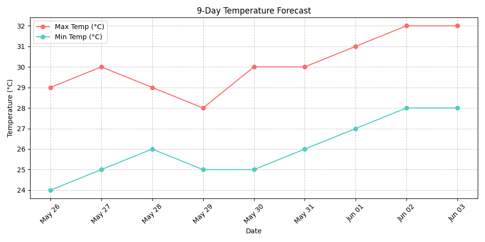 Temperature Forecast Graph