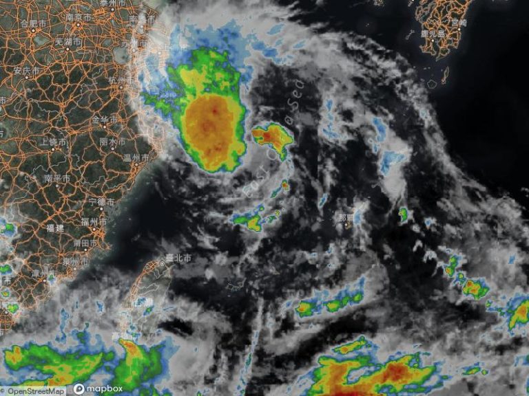 Broad trough of low pressure triggers showers and storms in southern China as Tropical Cyclone Co-May nears eastern coast