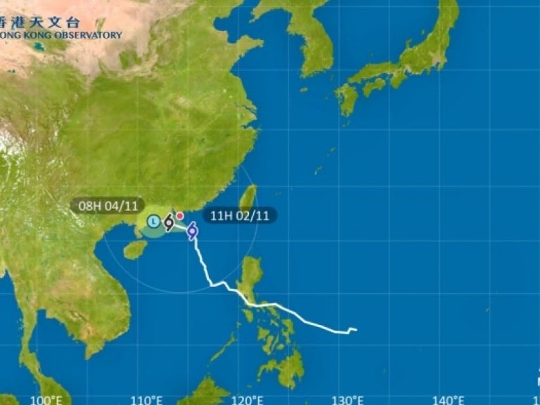 HKO Warns of T8 Signal as Tropical Cyclone Nears Hong Kong
