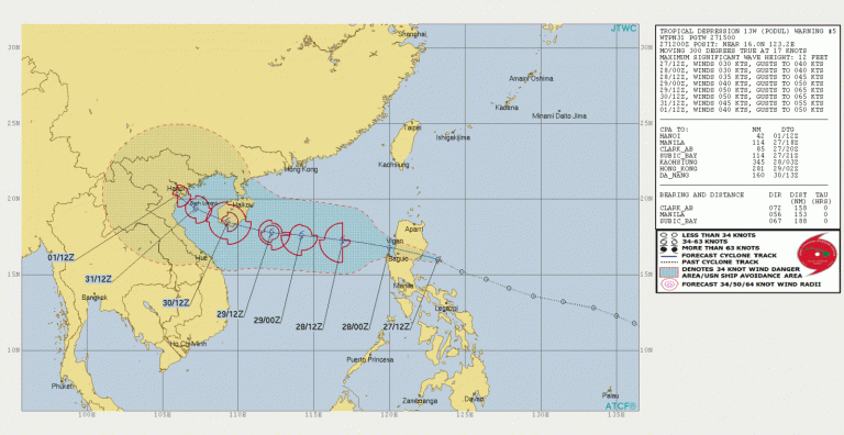 Anticyclone brings extreme heat to southern China as Tropical Cyclone Podul approaches Taiwan and Guangdong with heavy rain